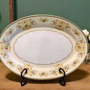 VINTAGE MEITO CHINA Charm   14” OVAL PLATTER Elegant Design